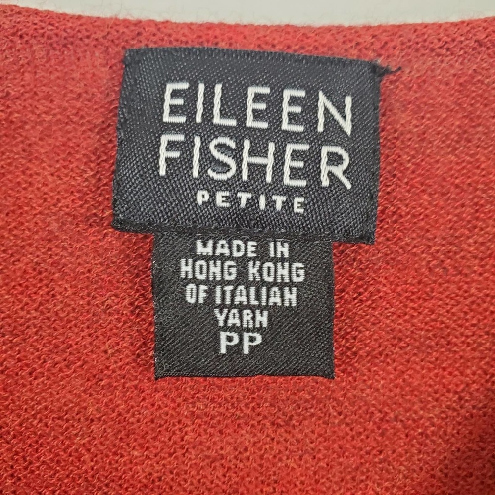 Eileen Fisher red cardigan, size PP - Picture 3 of 8